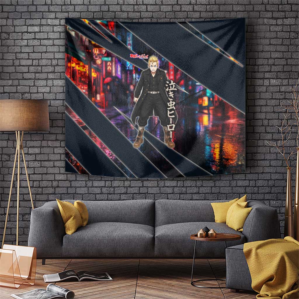 Hanagaki Takemichi Naoto Tapestry Neon Time-Travel Urban Art Style