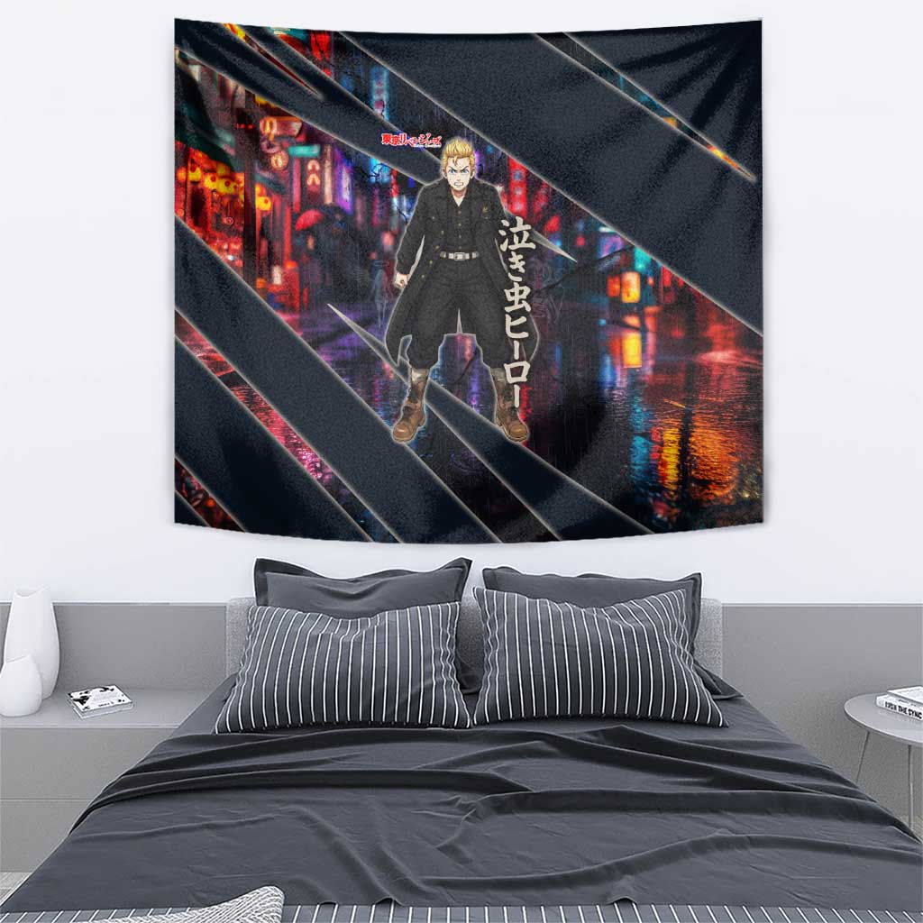 Hanagaki Takemichi Naoto Tapestry Neon Time-Travel Urban Art Style