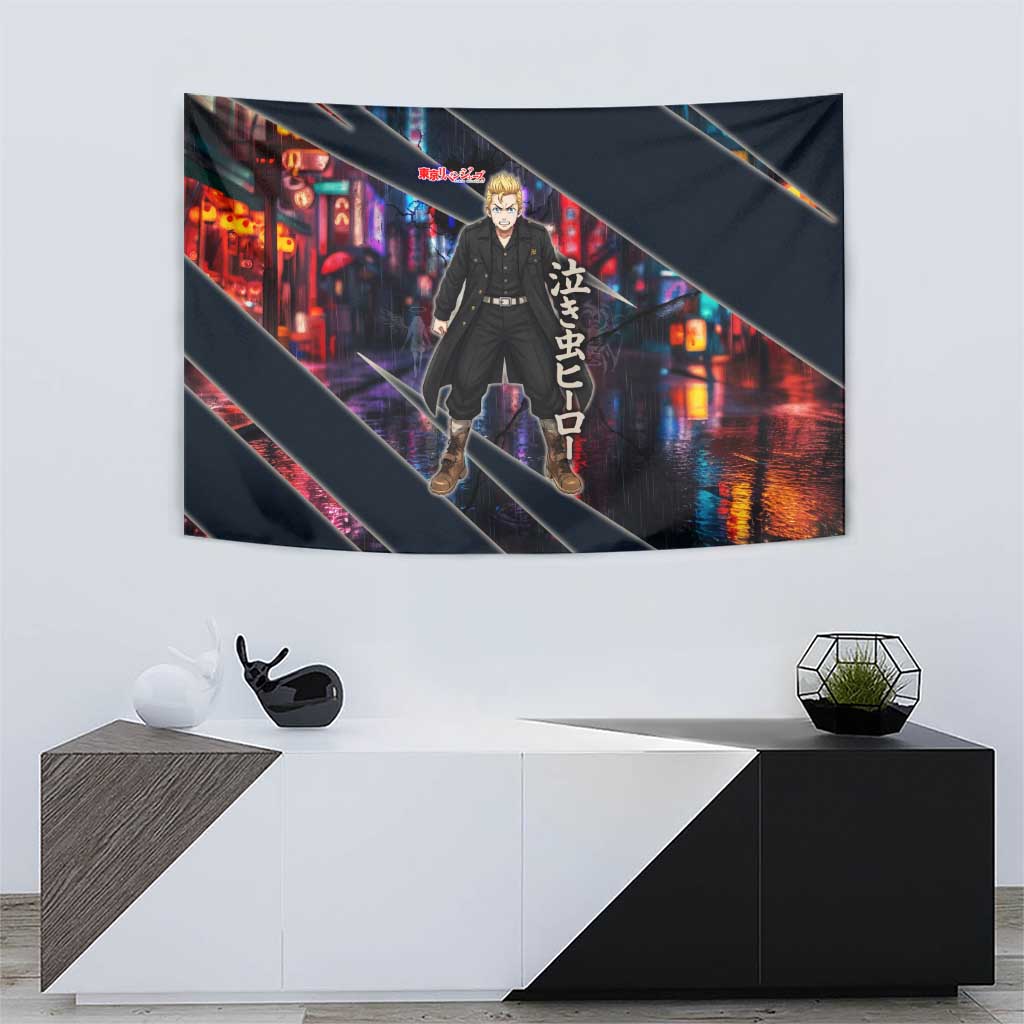 Hanagaki Takemichi Naoto Tapestry Neon Time-Travel Urban Art Style