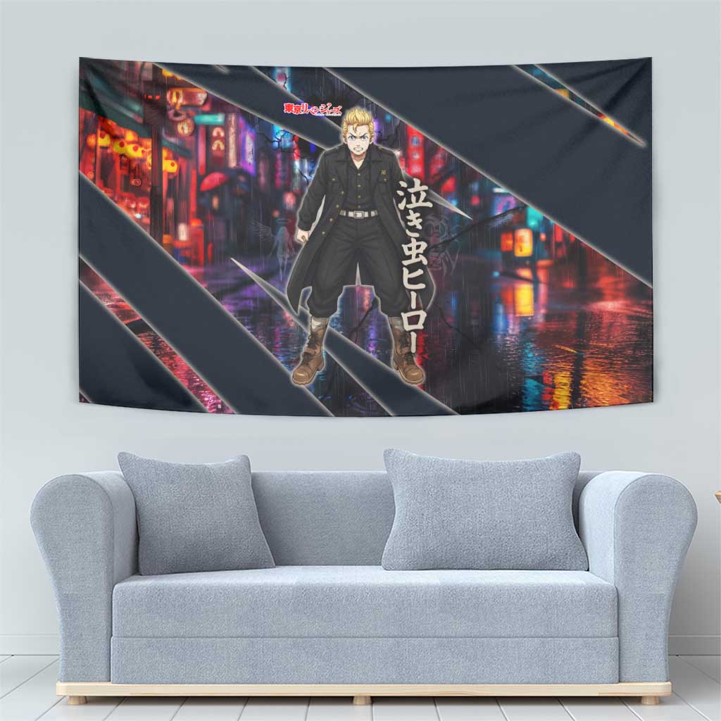 Hanagaki Takemichi Naoto Tapestry Neon Time-Travel Urban Art Style