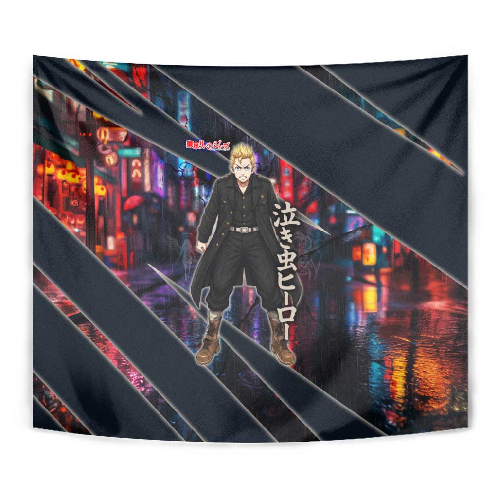 Hanagaki Takemichi Naoto Tapestry Neon Time-Travel Urban Art Style