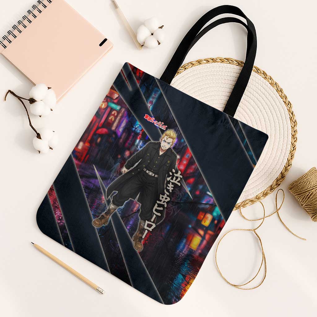 Hanagaki Takemichi Naoto Tote Bag Neon Time-Travel Urban Art Style