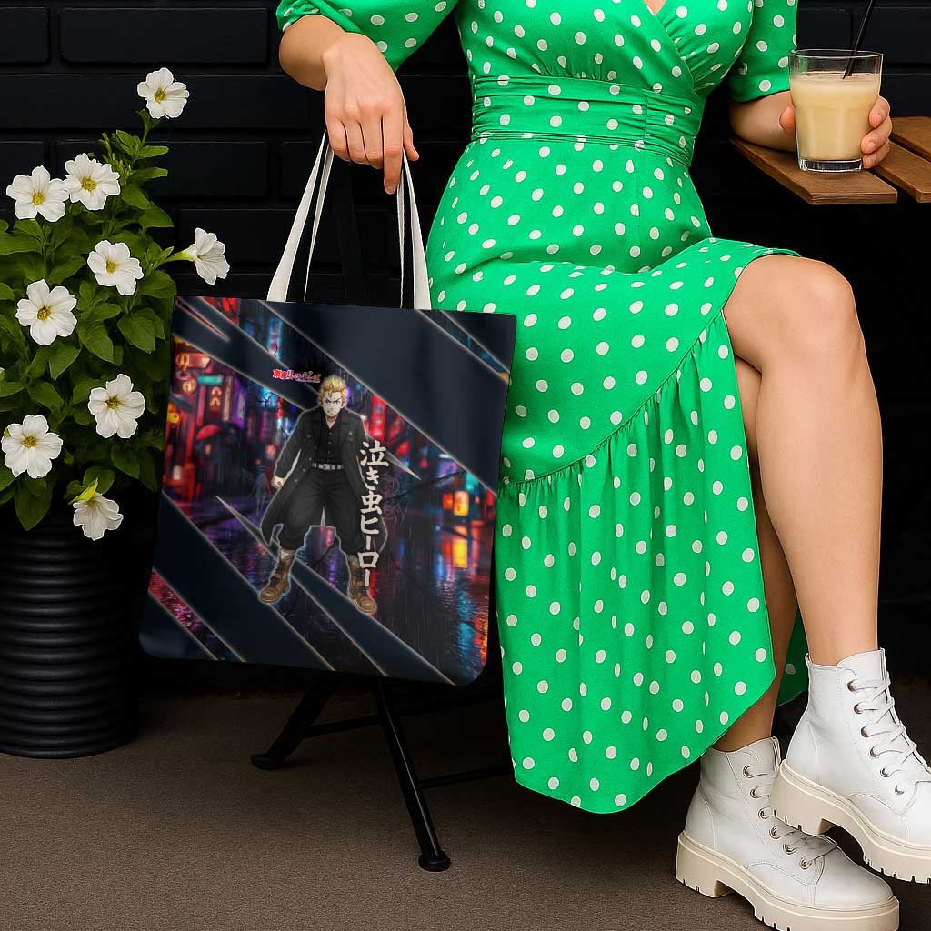 Hanagaki Takemichi Naoto Tote Bag Neon Time-Travel Urban Art Style