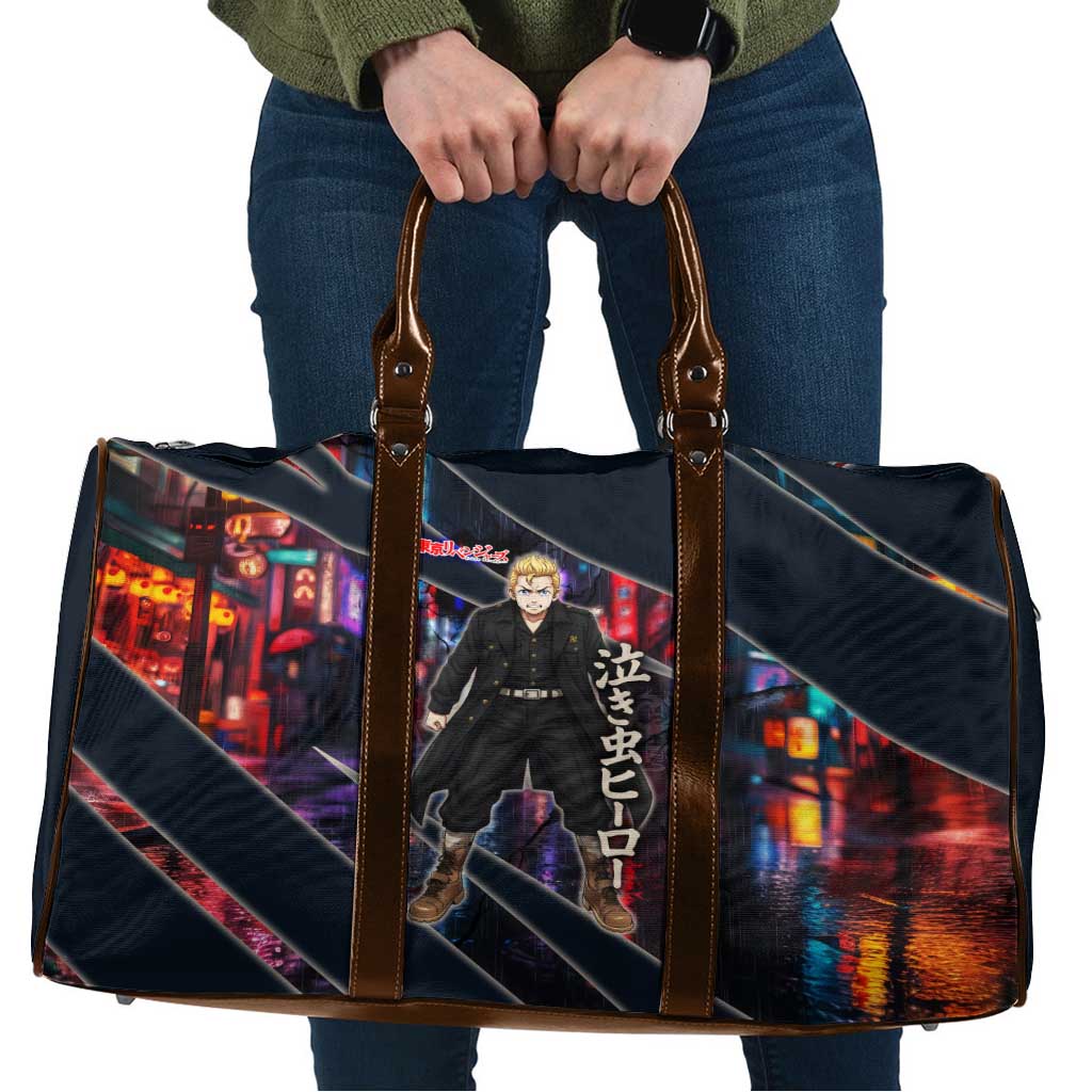 Hanagaki Takemichi Naoto Travel Bag Neon Time-Travel Urban Art Style