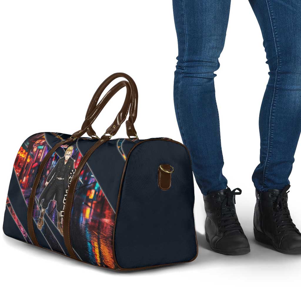 Hanagaki Takemichi Naoto Travel Bag Neon Time-Travel Urban Art Style