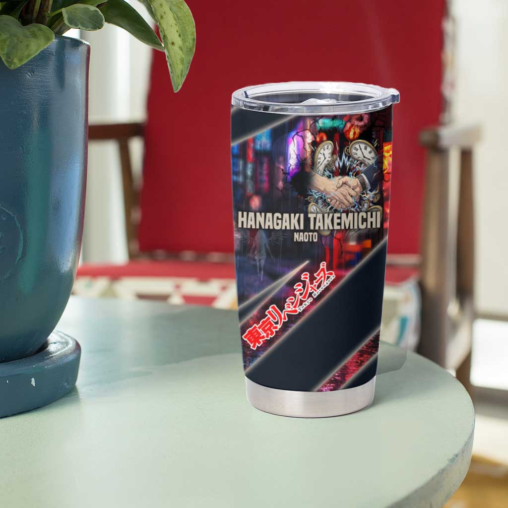 Hanagaki Takemichi Naoto Tumbler Cup Neon Time-Travel Urban Art Style