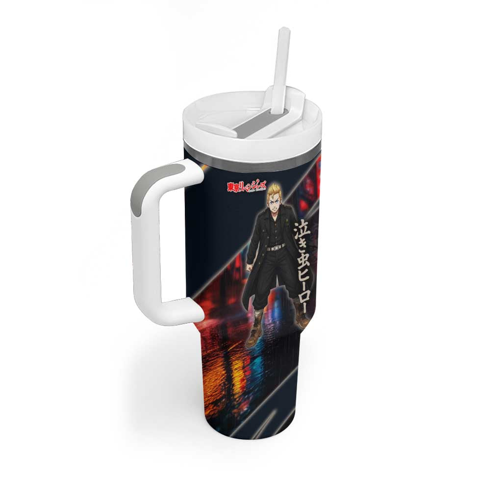 Hanagaki Takemichi Naoto Tumbler With Handle Neon Time-Travel Urban Art Style