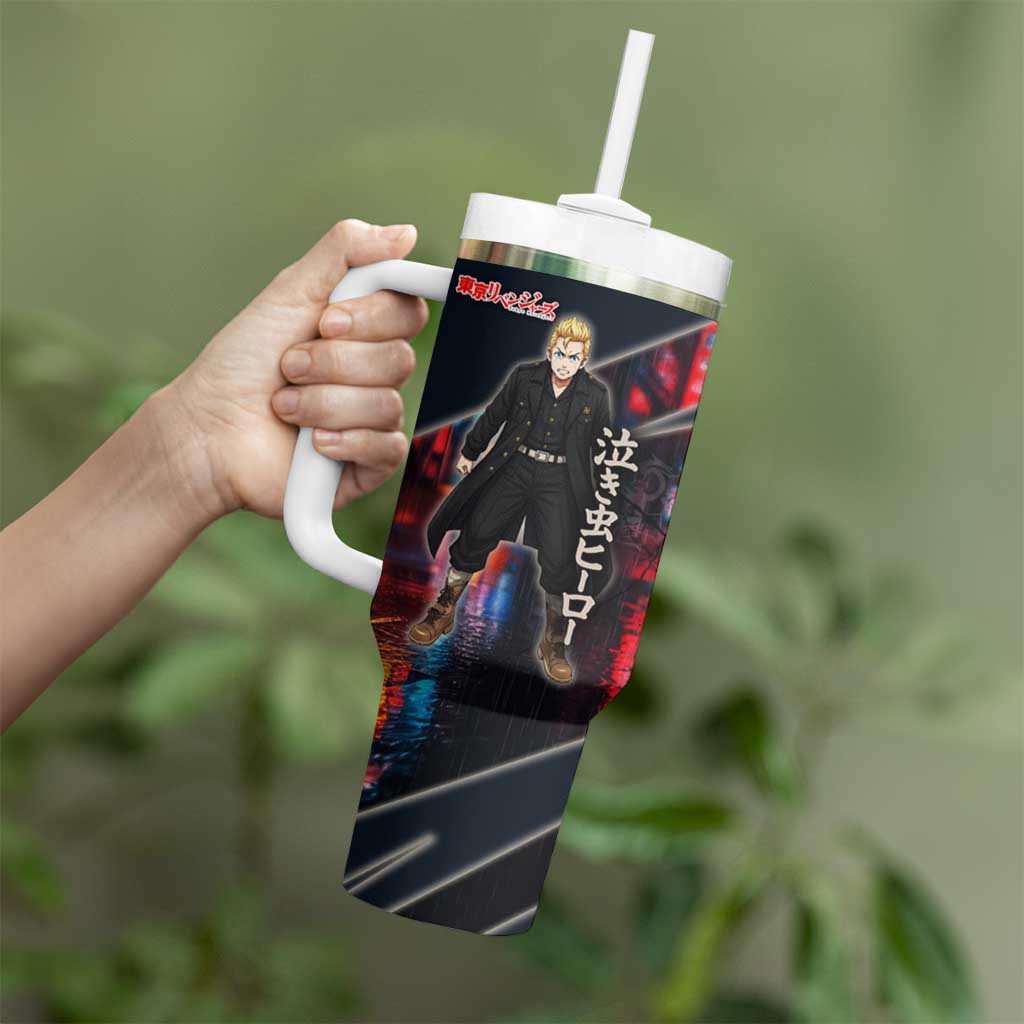Hanagaki Takemichi Naoto Tumbler With Handle Neon Time-Travel Urban Art Style