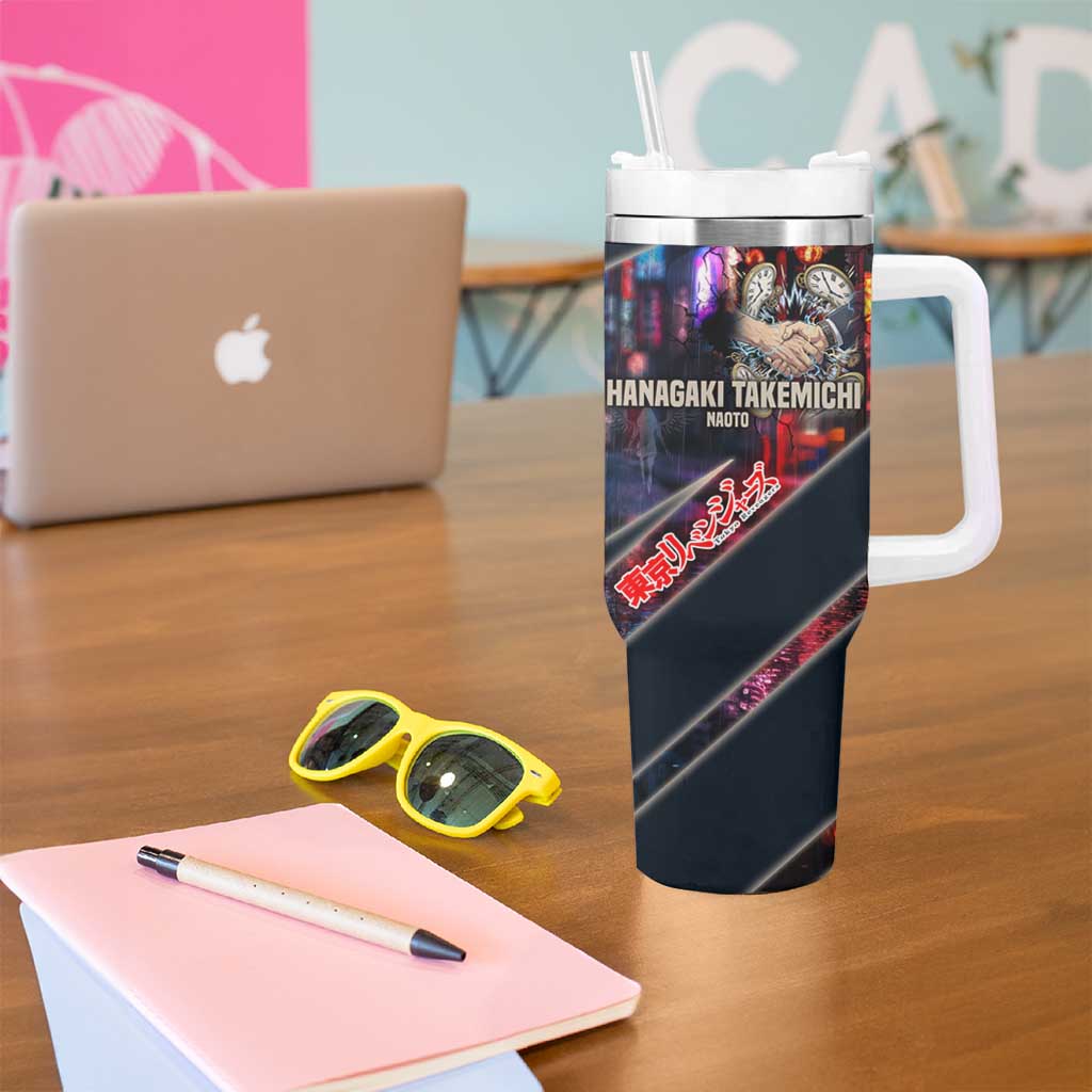 Hanagaki Takemichi Naoto Tumbler With Handle Neon Time-Travel Urban Art Style