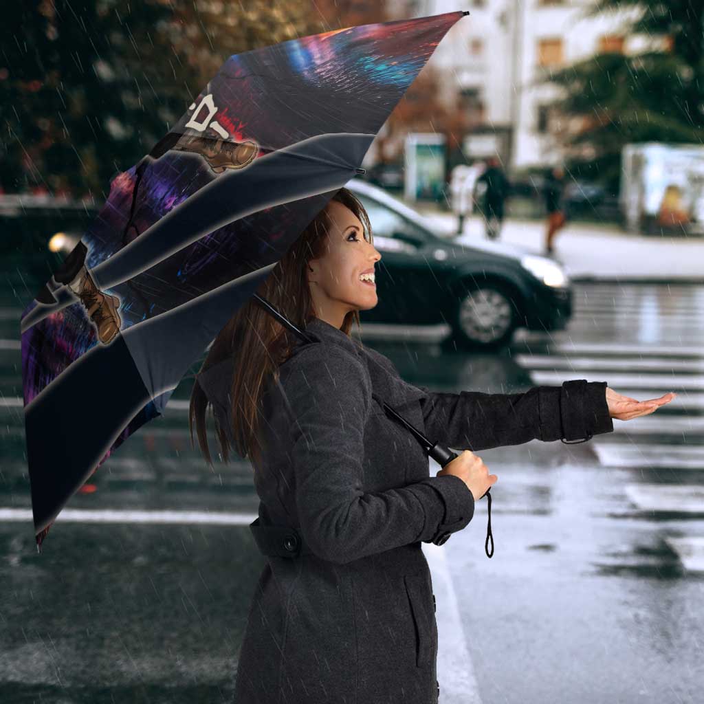 Hanagaki Takemichi Naoto Umbrella Neon Time-Travel Urban Art Style