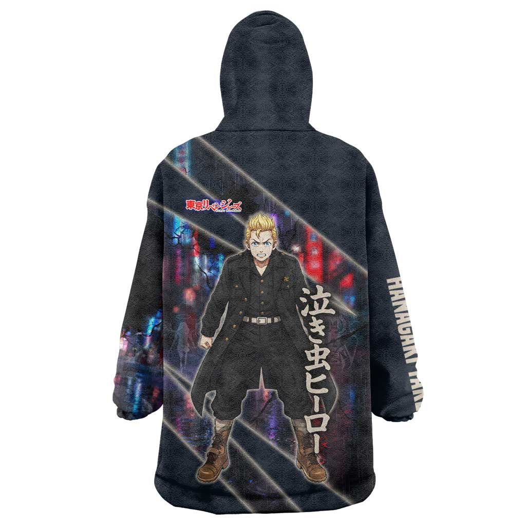Hanagaki Takemichi Naoto Wearable Blanket Hoodie Neon Time-Travel Urban Art Style