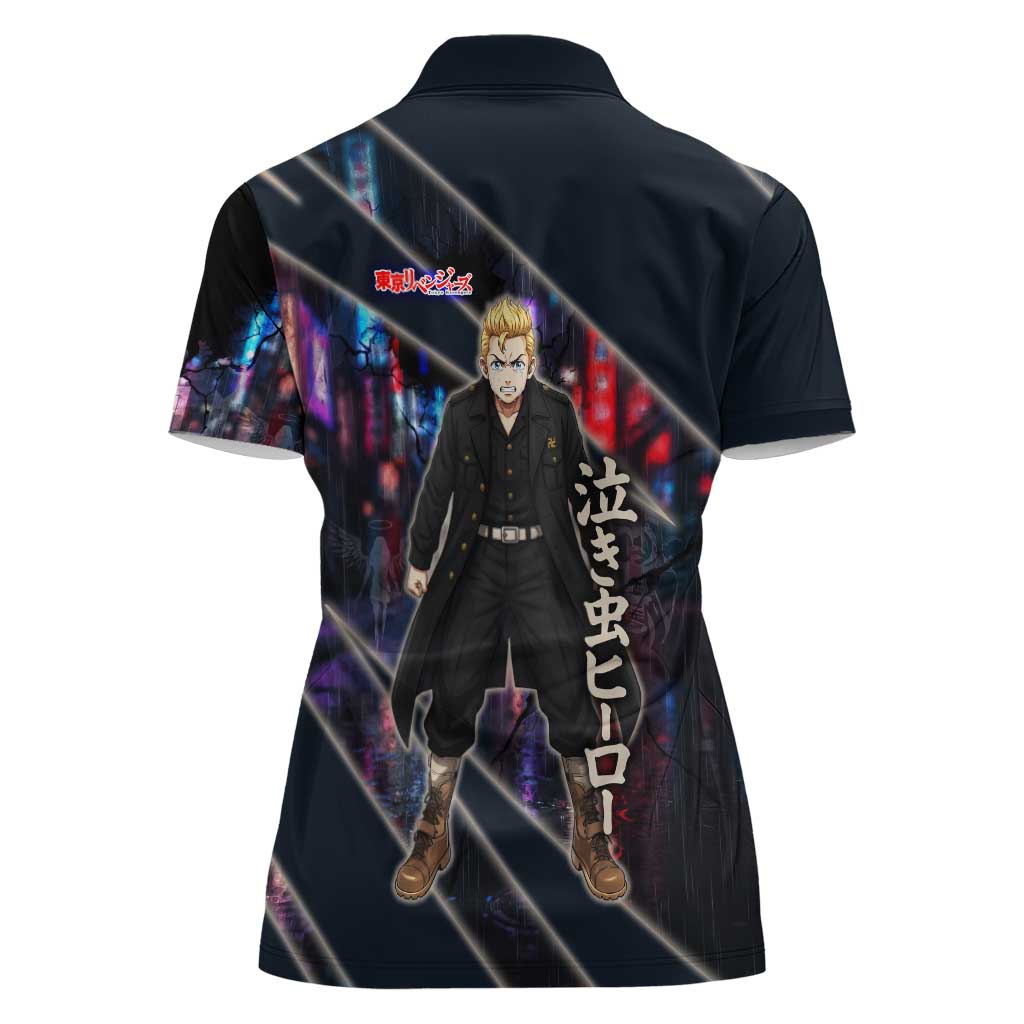 Hanagaki Takemichi Naoto Women Polo Shirt Neon Time-Travel Urban Art Style