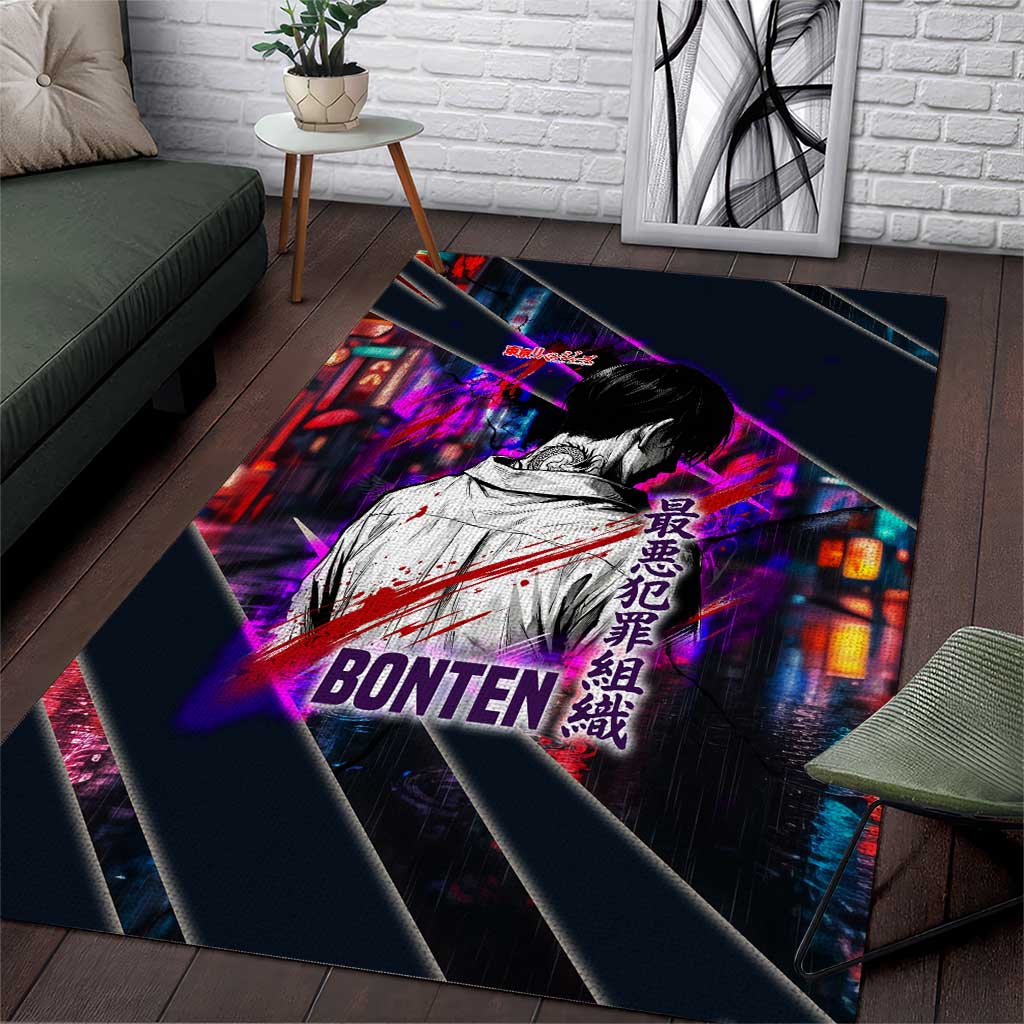 Bonten Era The Darkest Future Area Rug Cyberpunk Noir Gang Art Style