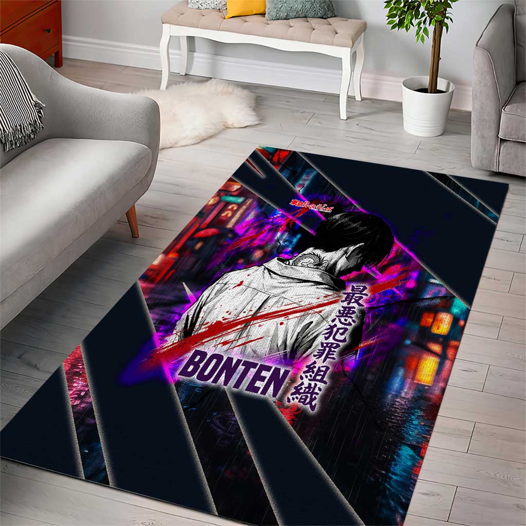 Bonten Era The Darkest Future Area Rug Cyberpunk Noir Gang Art Style