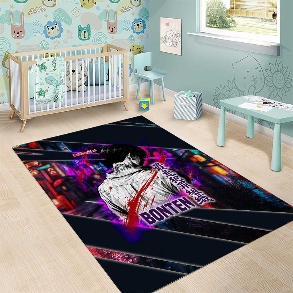 Bonten Era The Darkest Future Area Rug Cyberpunk Noir Gang Art Style