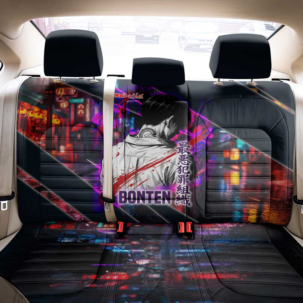 Bonten Era The Darkest Future Back Car Seat Cover Cyberpunk Noir Gang Art Style