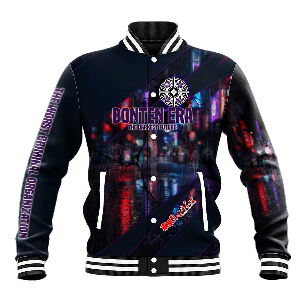 Bonten Era The Darkest Future Baseball Jacket Cyberpunk Noir Gang Art Style