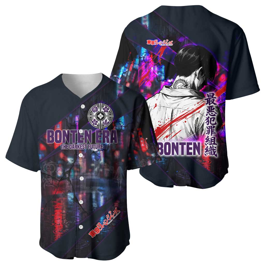 Bonten Era The Darkest Future Baseball Jersey Cyberpunk Noir Gang Art Style