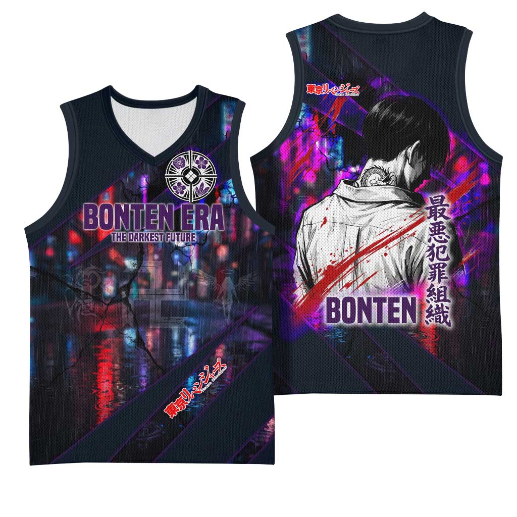 Bonten Era The Darkest Future Basketball Jersey Cyberpunk Noir Gang Art Style