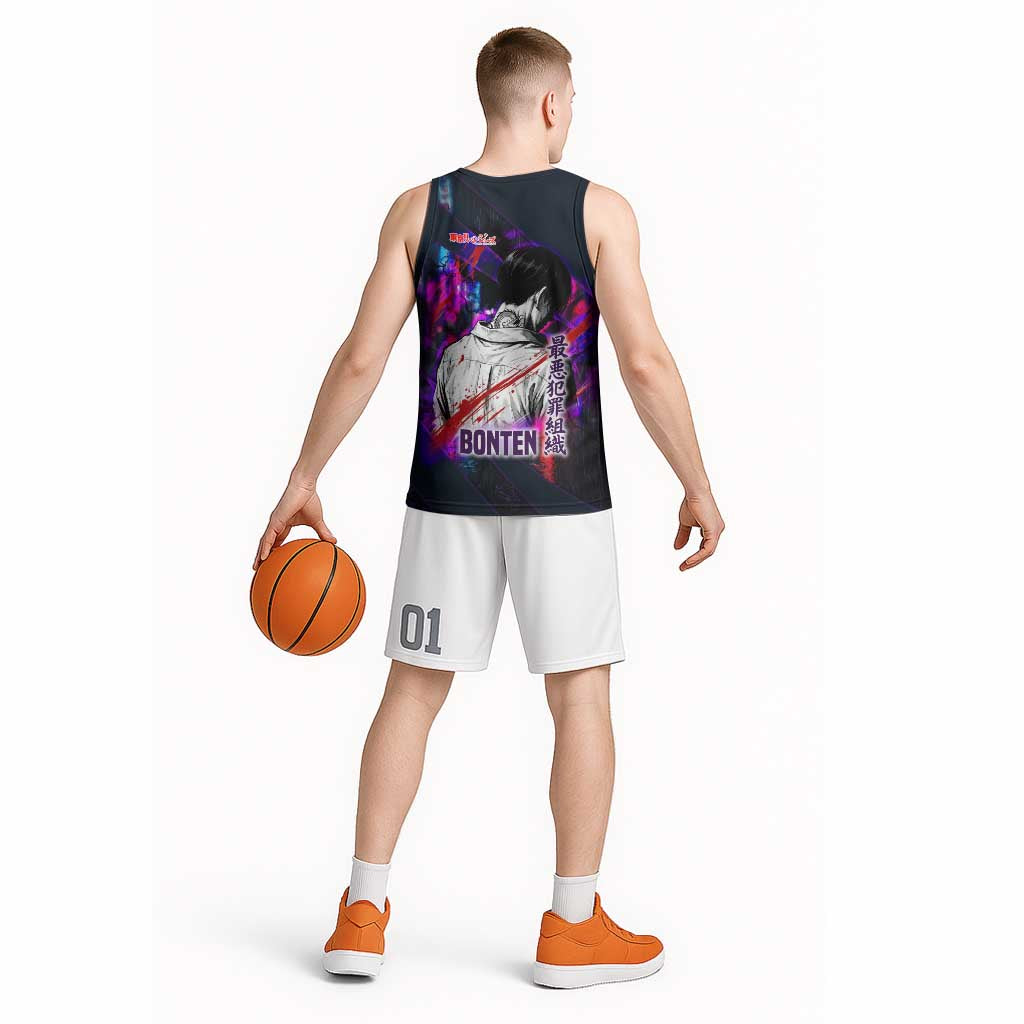 Bonten Era The Darkest Future Basketball Jersey Cyberpunk Noir Gang Art Style