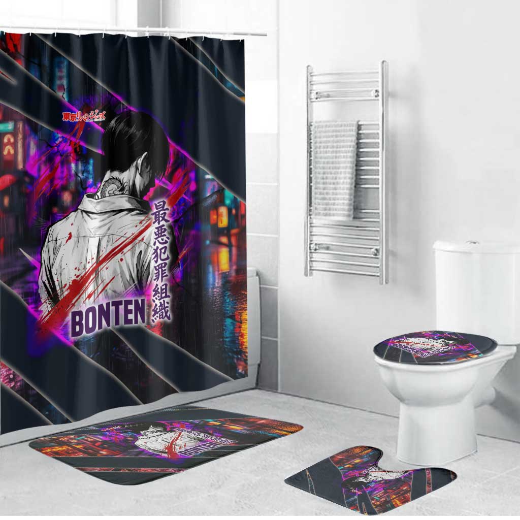 Bonten Era The Darkest Future Bathroom Set Cyberpunk Noir Gang Art Style