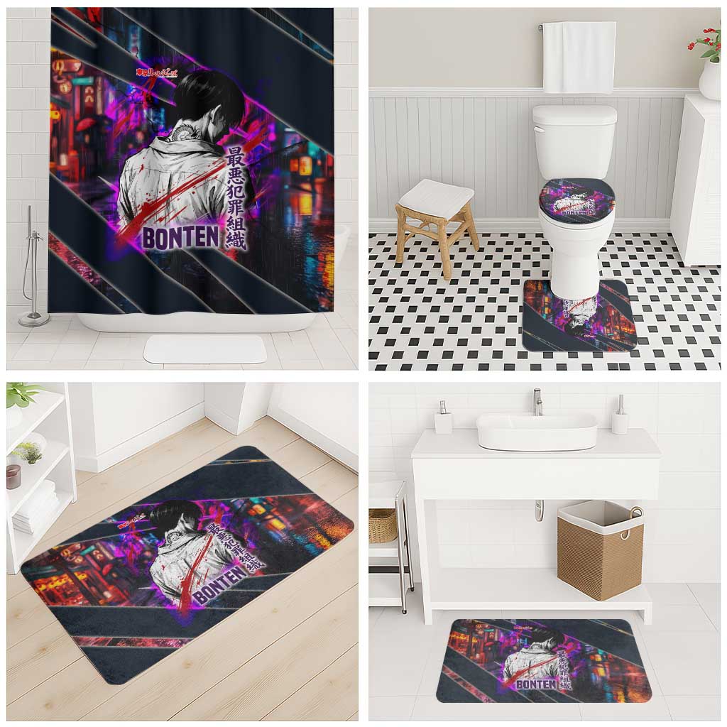 Bonten Era The Darkest Future Bathroom Set Cyberpunk Noir Gang Art Style