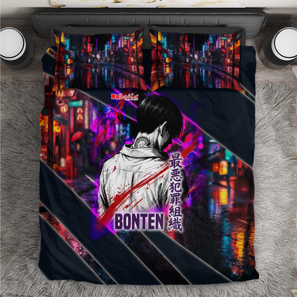 Bonten Era The Darkest Future Bedding Set Cyberpunk Noir Gang Art Style