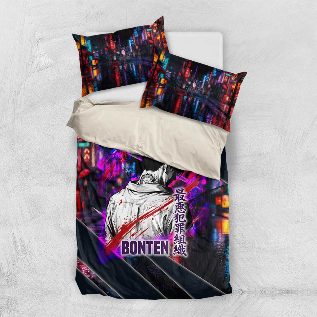 Bonten Era The Darkest Future Bedding Set Cyberpunk Noir Gang Art Style
