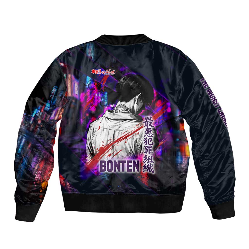 Bonten Era The Darkest Future Bomber Jacket Cyberpunk Noir Gang Art Style