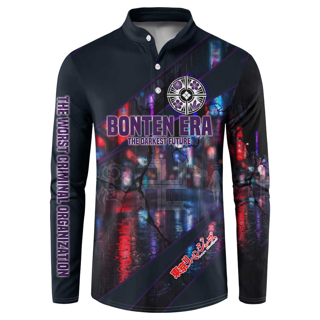 Bonten Era The Darkest Future Button Sweatshirt Cyberpunk Noir Gang Art Style