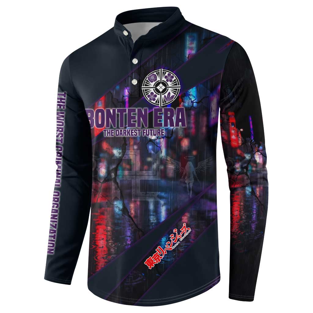 Bonten Era The Darkest Future Button Sweatshirt Cyberpunk Noir Gang Art Style