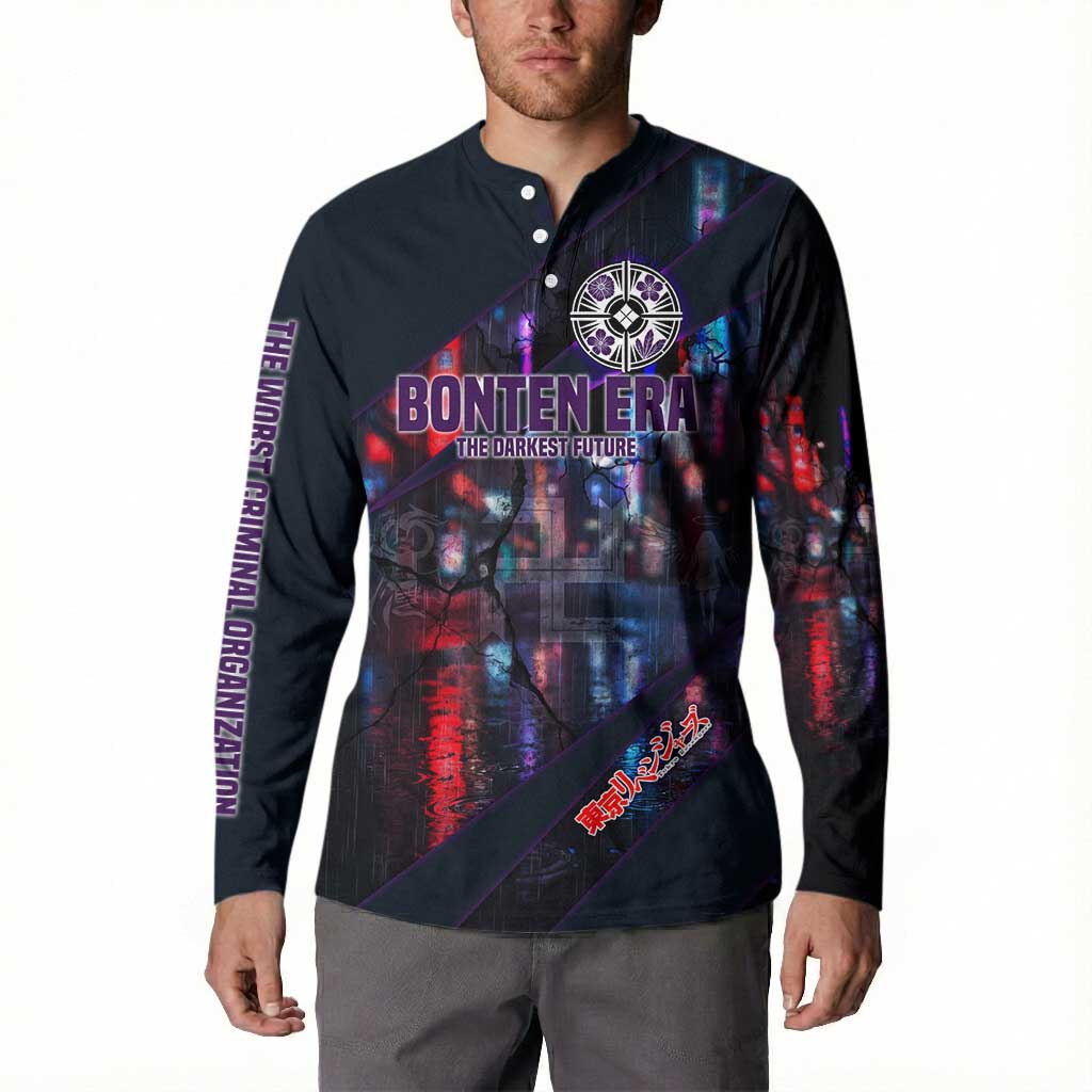 Bonten Era The Darkest Future Button Sweatshirt Cyberpunk Noir Gang Art Style