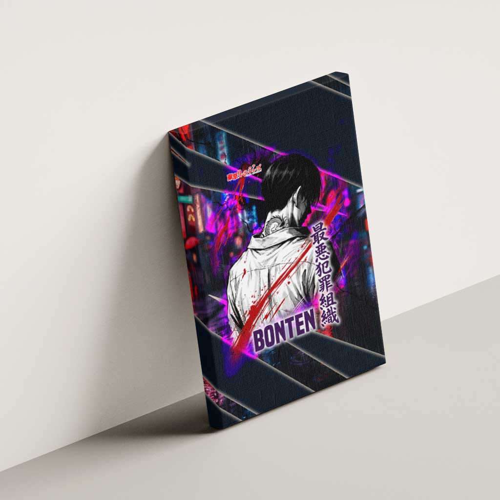Bonten Era The Darkest Future Canvas Wall Art Cyberpunk Noir Gang Art Style