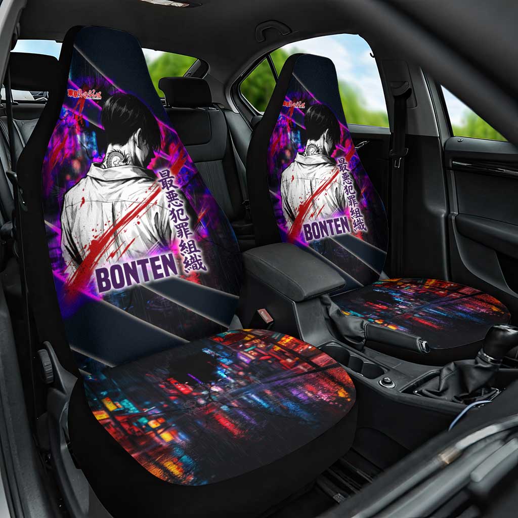 Bonten Era The Darkest Future Car Seat Cover Cyberpunk Noir Gang Art Style