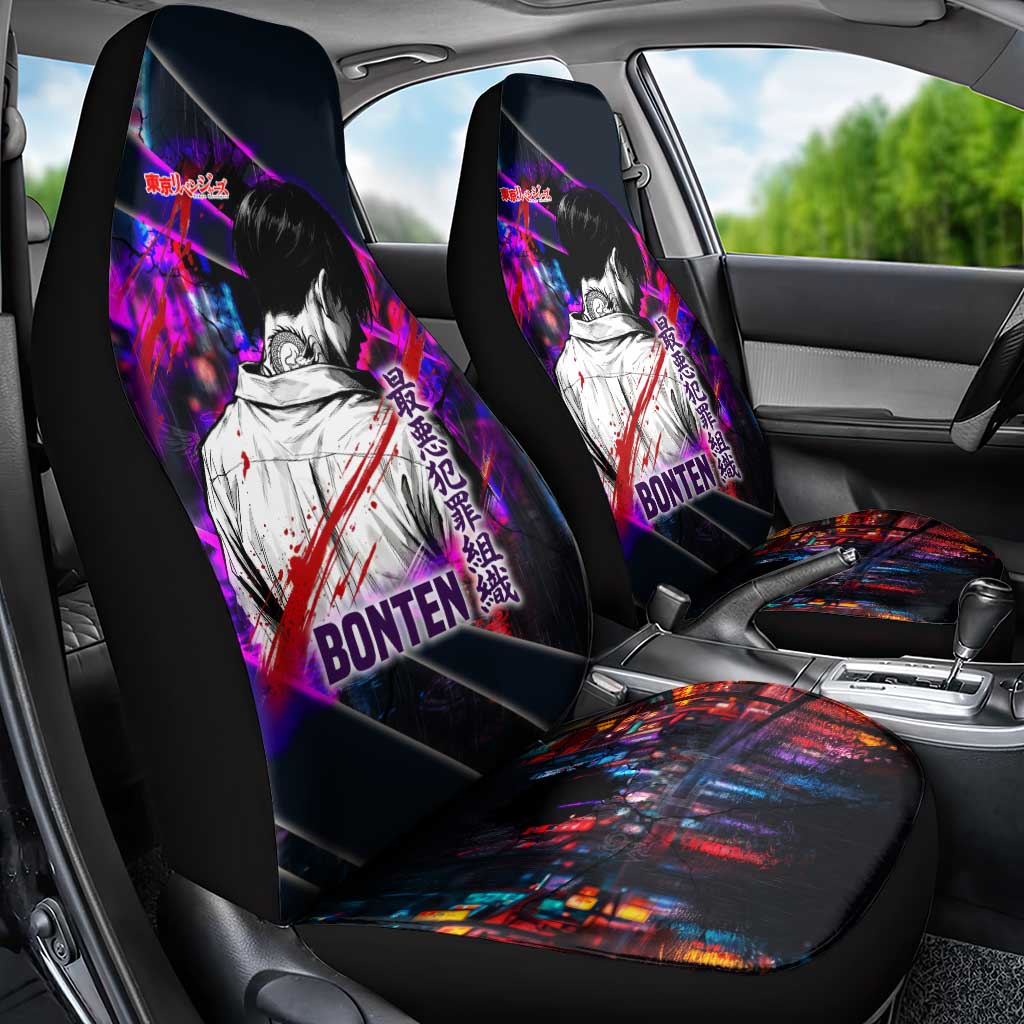 Bonten Era The Darkest Future Car Seat Cover Cyberpunk Noir Gang Art Style