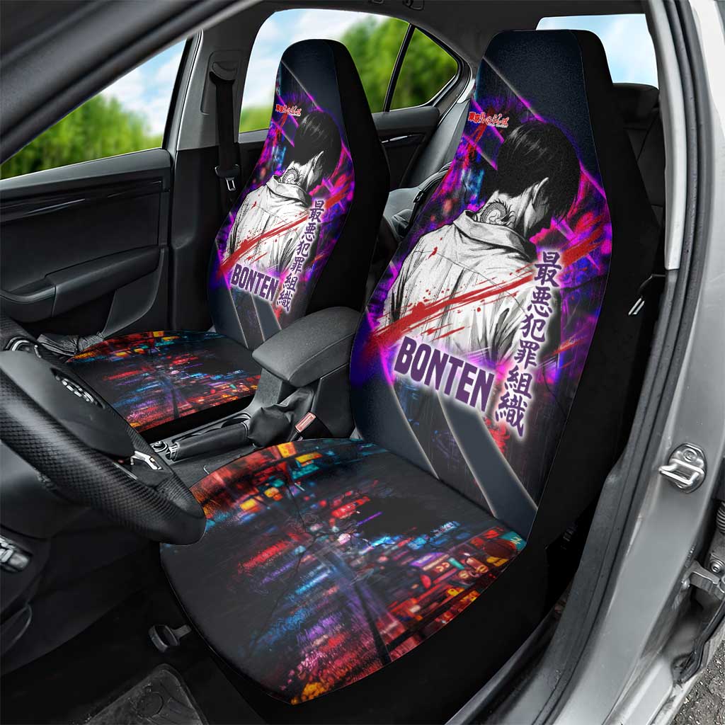 Bonten Era The Darkest Future Car Seat Cover Cyberpunk Noir Gang Art Style