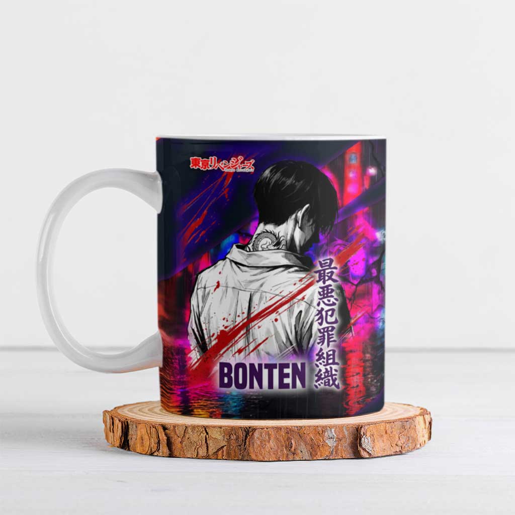Bonten Era The Darkest Future Ceramic Mug Cyberpunk Noir Gang Art Style