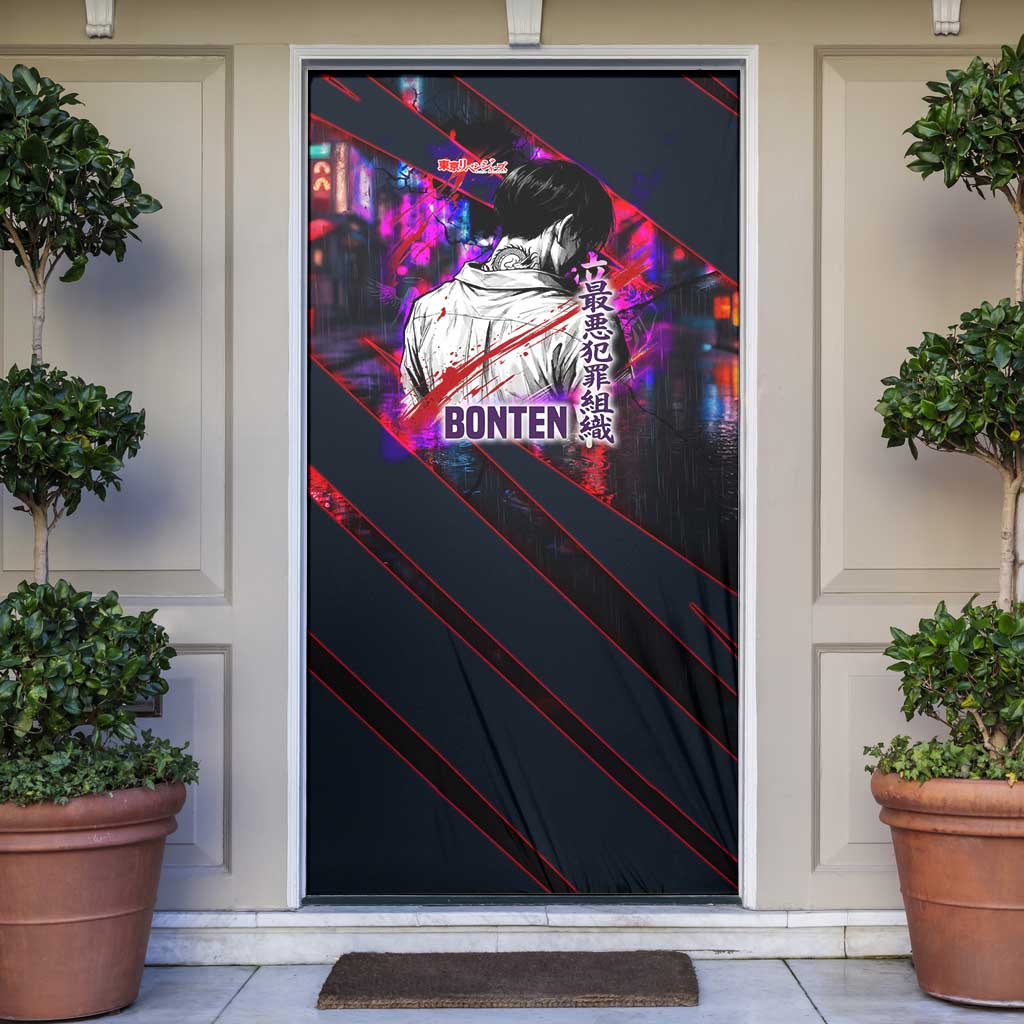 Bonten Era The Darkest Future Door Cover Cyberpunk Noir Gang Art Style