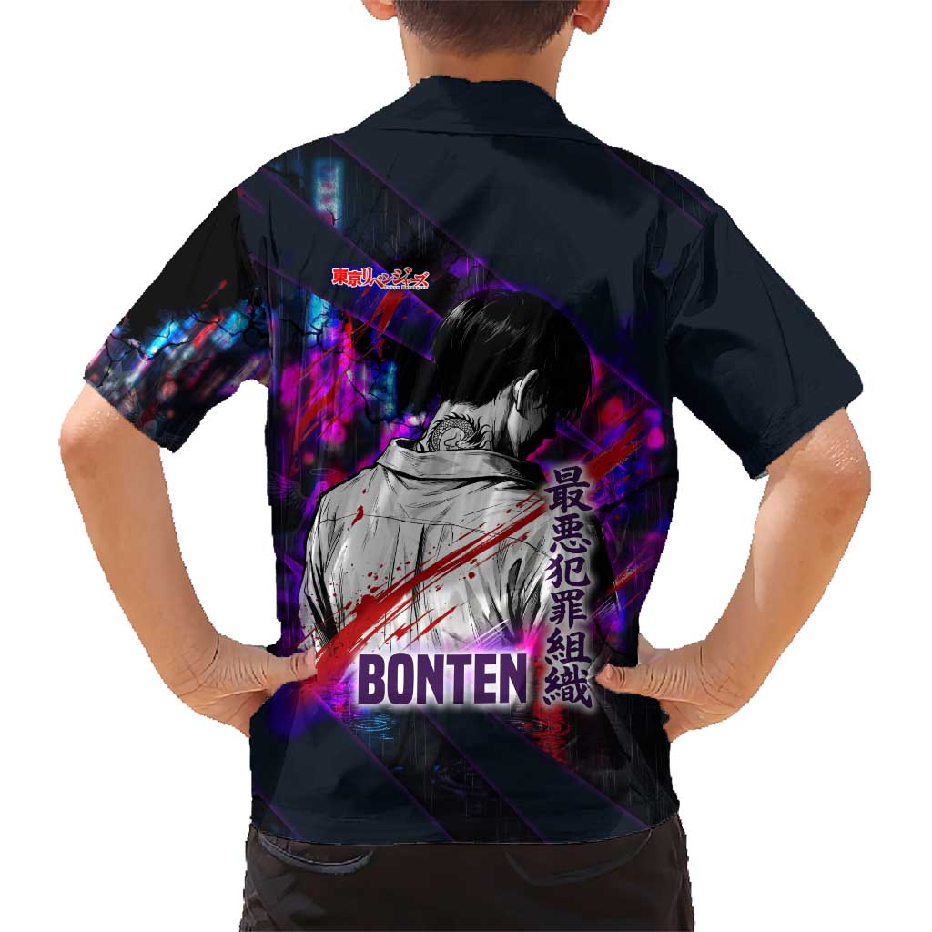 Bonten Era The Darkest Future Family Matching Long Sleeve Bodycon Dress and Hawaiian Shirt Cyberpunk Noir Gang Art Style