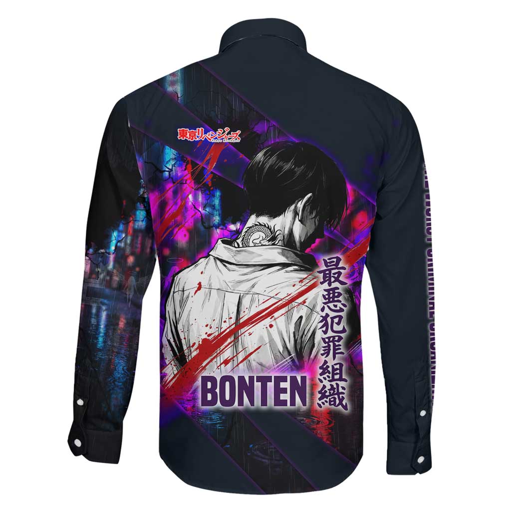 Bonten Era The Darkest Future Family Matching Off The Shoulder Long Sleeve Dress and Hawaiian Shirt Cyberpunk Noir Gang Art Style