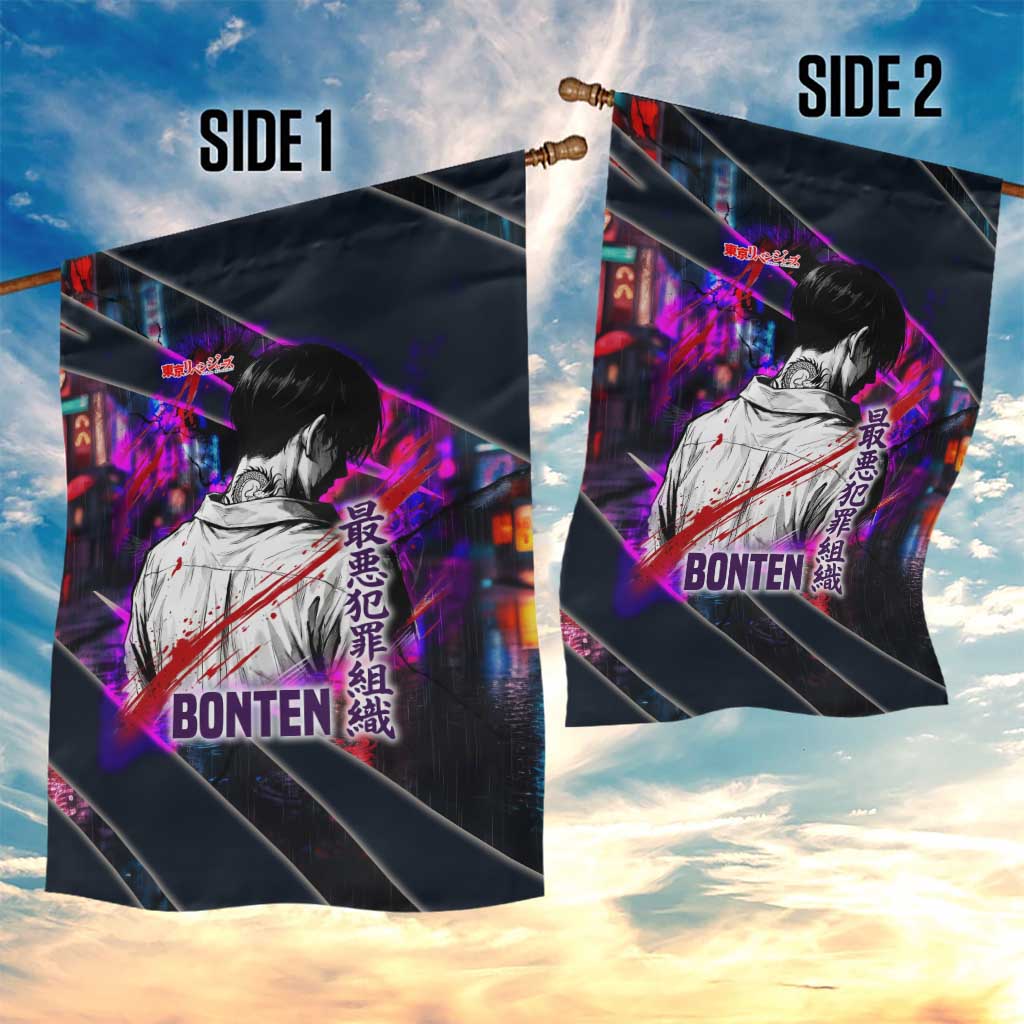 Bonten Era The Darkest Future Garden Flag Cyberpunk Noir Gang Art Style