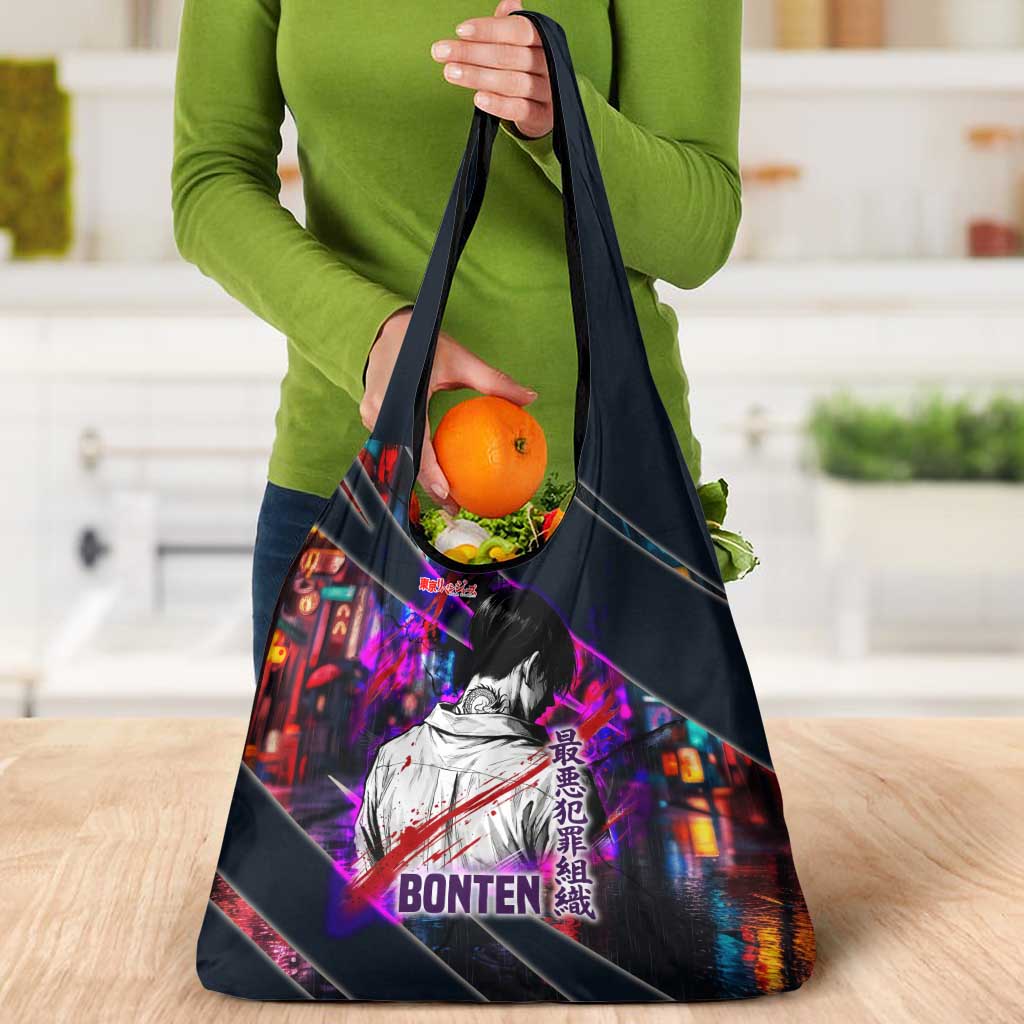 Bonten Era The Darkest Future Grocery Bag Cyberpunk Noir Gang Art Style