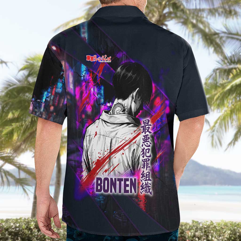 Bonten Era The Darkest Future Hawaiian Shirt Cyberpunk Noir Gang Art Style