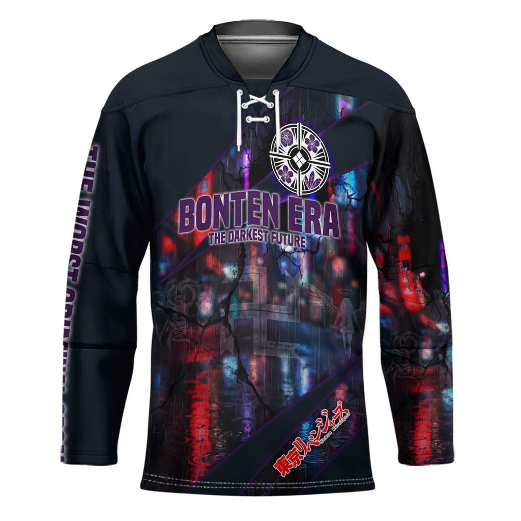 Bonten Era The Darkest Future Hockey Jersey Cyberpunk Noir Gang Art Style