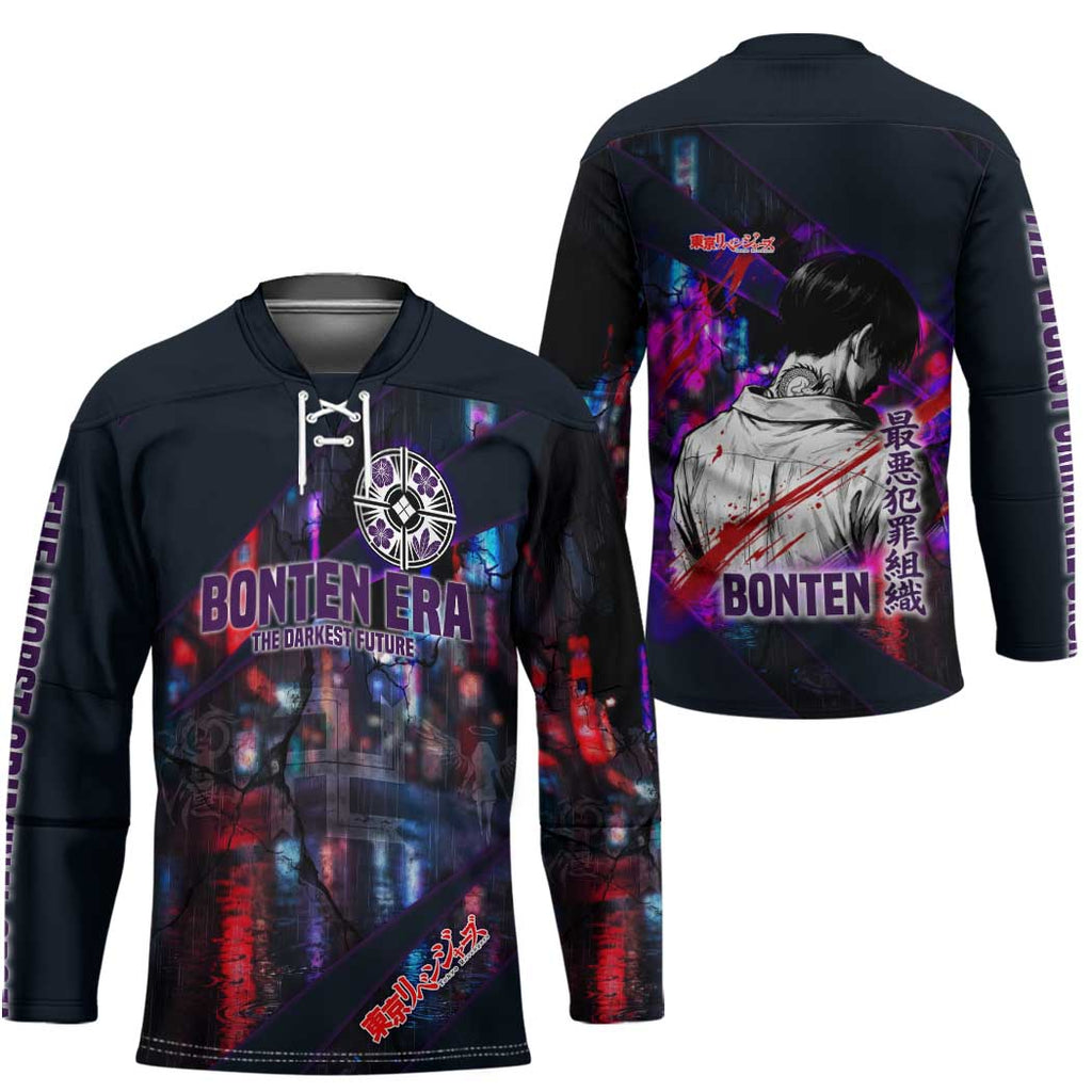 Bonten Era The Darkest Future Hockey Jersey Cyberpunk Noir Gang Art Style