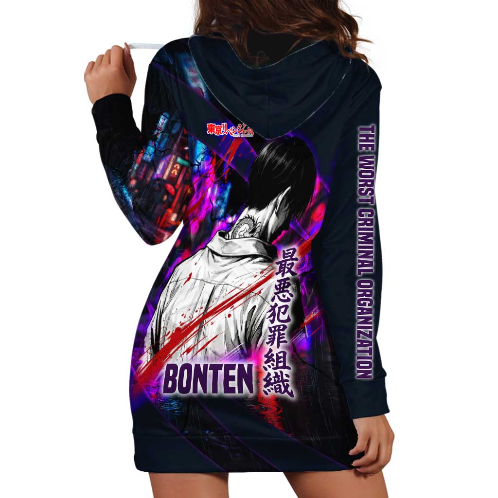Bonten Era The Darkest Future Hoodie Dress Cyberpunk Noir Gang Art Style