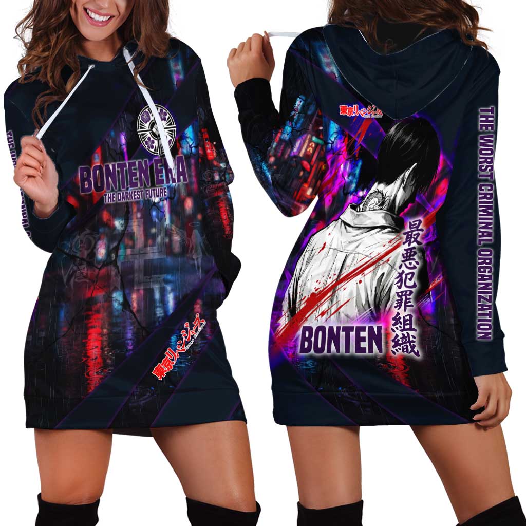 Bonten Era The Darkest Future Hoodie Dress Cyberpunk Noir Gang Art Style