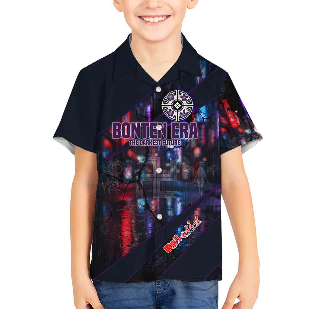 Bonten Era The Darkest Future Kid Hawaiian Shirt Cyberpunk Noir Gang Art Style