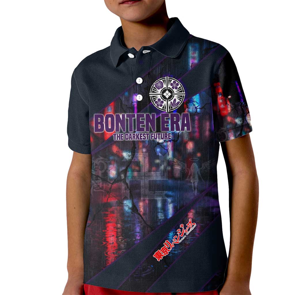 Bonten Era The Darkest Future Kid Polo Shirt Cyberpunk Noir Gang Art Style