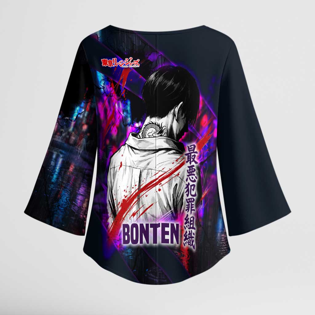 Bonten Era The Darkest Future Kimono Sleeve Blouse Cyberpunk Noir Gang Art Style